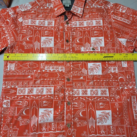 New Burnside Men's Size Medium Shirt Orange Button Short Sleeve Comfy Top - Picture 9 of 10